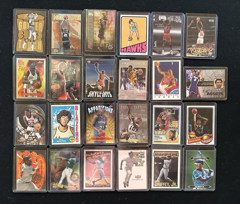 Michael Jordan Ken Griffey Jr 14 Card Hot Pack NBA MLB Inserts Vintage