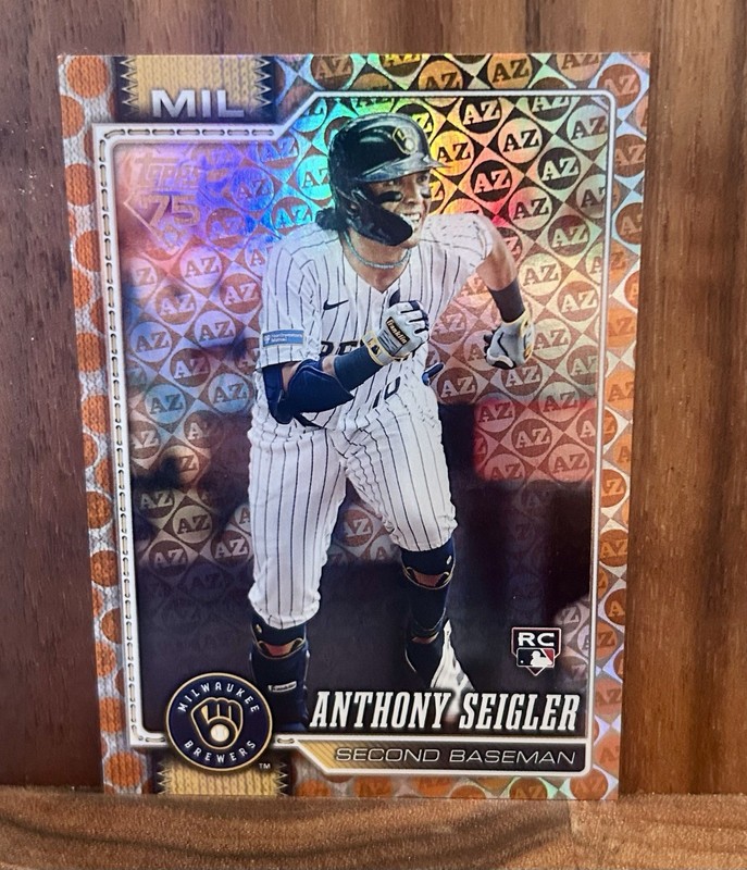 2026 Topps Series 1 – Anthony Seigler #286 Orange Diamante Foil /25 (RC)