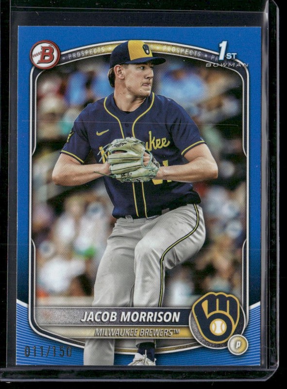2025 Bowman Draft #BD-42 Jacob Morrison Blue Border /150 gallery