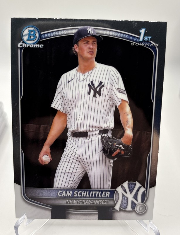 2025 Bowman Chrome Cam Schlittler #BCP-166 1st Prospect Yankees