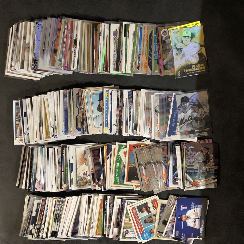Huge JACOB DEGROM Lot of 547 Cards w/ 85 INSERTS PARALLELS – Texas Rangers Mets