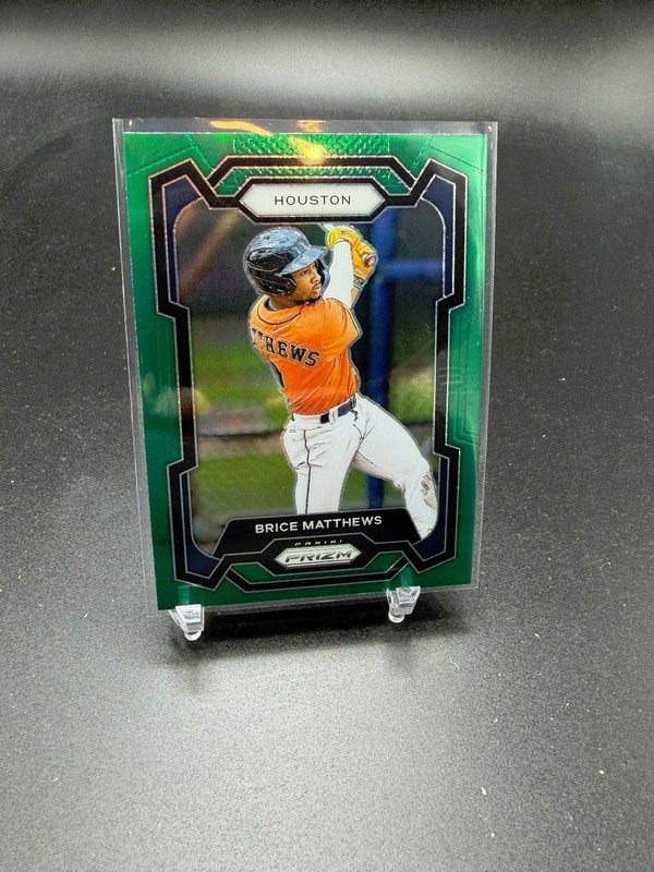 Brice Matthews Green 2024 Panini Prizm #170 Houston Astros Prospect Parallel