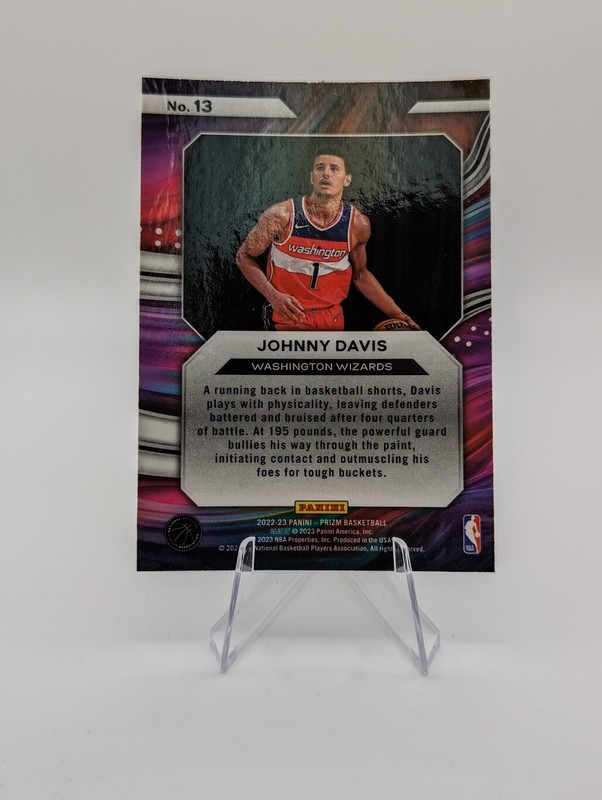 Johnny Davis 2022-23 Panini Prizm Instant Impact RC #13 Wizards gallery