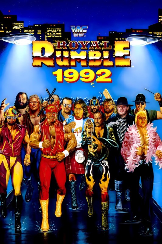 WWE GIANT 24”x36” POSTER – ROYAL RUMBLE 1992 HULK HOGAN RIC FLAIR RODDY PIPER