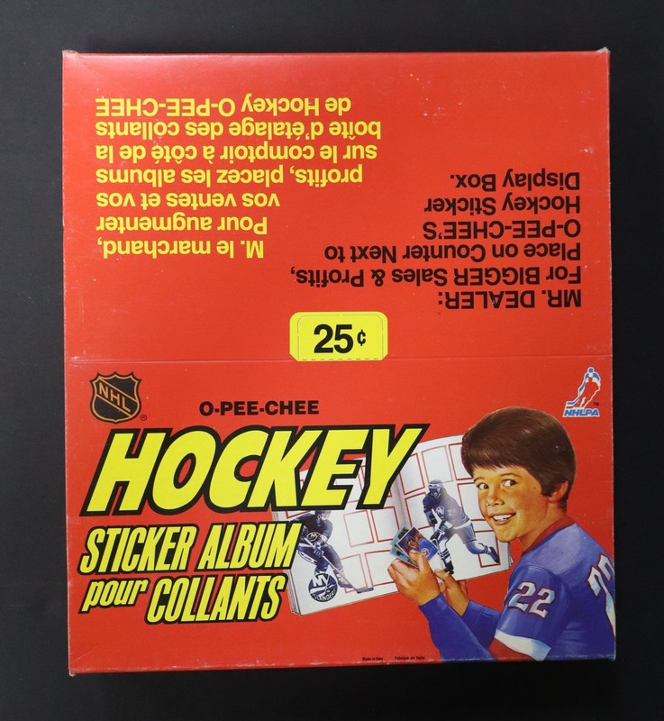 1982 O-Pee-Chee Hockey Sticker Album Complete Box (12) w/ Poster