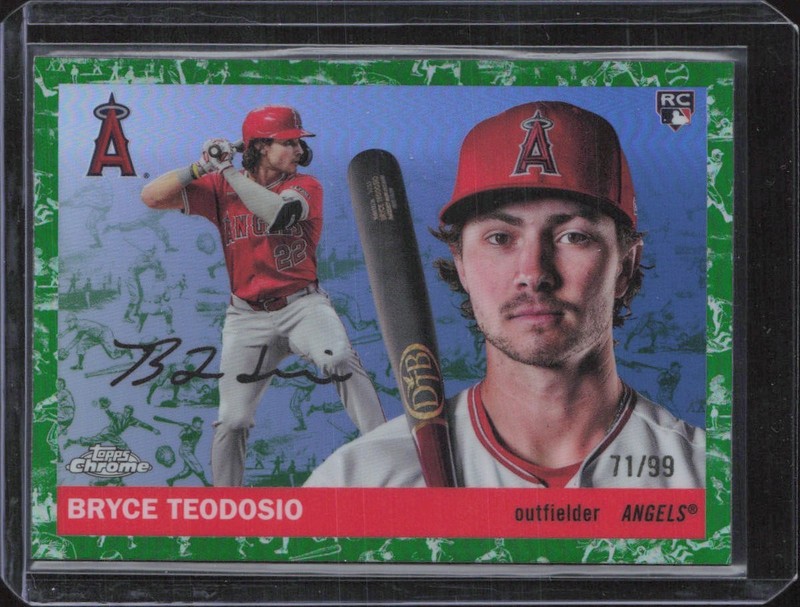 2025 Topps Chrome Platinum Bryce Teodosio Cream Green Refractor /99