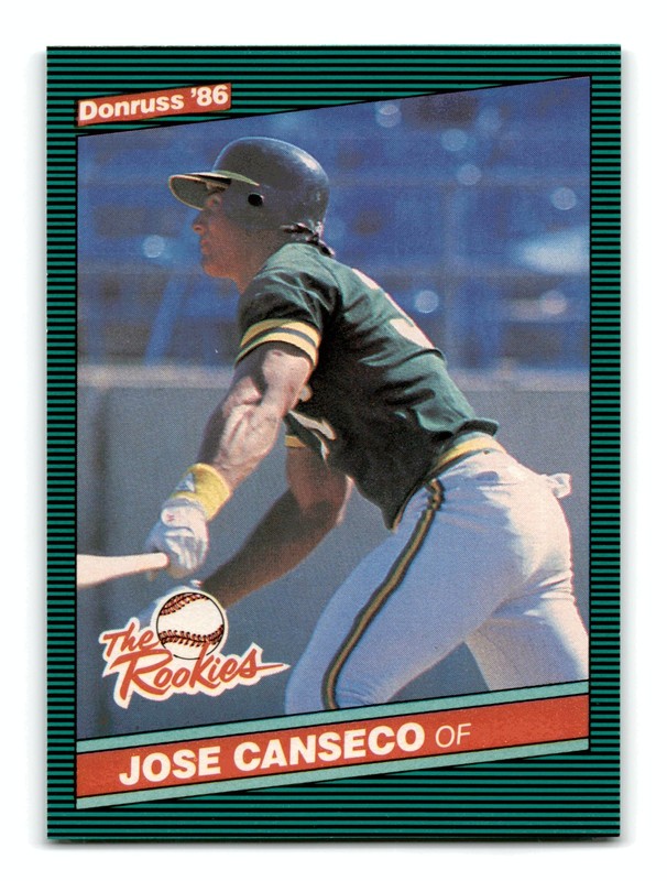Jose Canseco 1986 Donruss The Rookies #22 Oakland Athletics Centered Mint to Gem