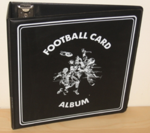 Lot of 4 BCW Black Football Card Collection 3″ D-Ring Albums binders books