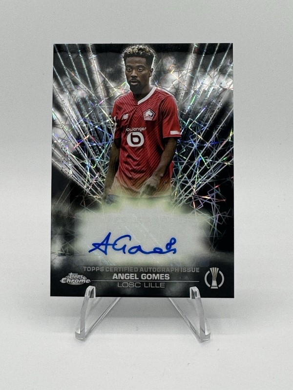 2023-24 Topps Chrome UEFA Club Competitions – Black Lazer Autographs Angel Gomes