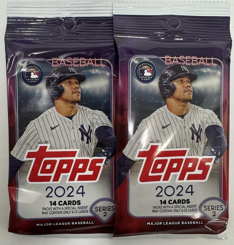 2024 Series 2 Baseball Retail Packs – 2 Retail Packs!!, Small, Navy/Red/White