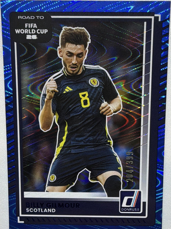 Panini 2025-26 Donruss Road to FIFA World Cup Billy Gilmour #134 Blue /399
