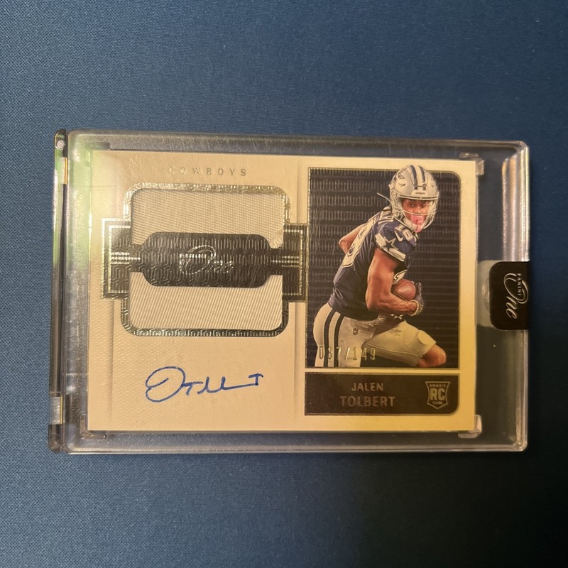 2022 Panini One – Rookie Dual Patch Autographs Jalen Tolbert #49 /149 (AU, MEM,