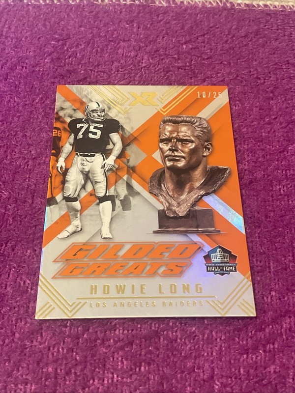 HOWIE LONG 2017 PANINI XR #GG-HL GILDED GREATS ORANGE PARALLEL SP#/25 RAIDERS