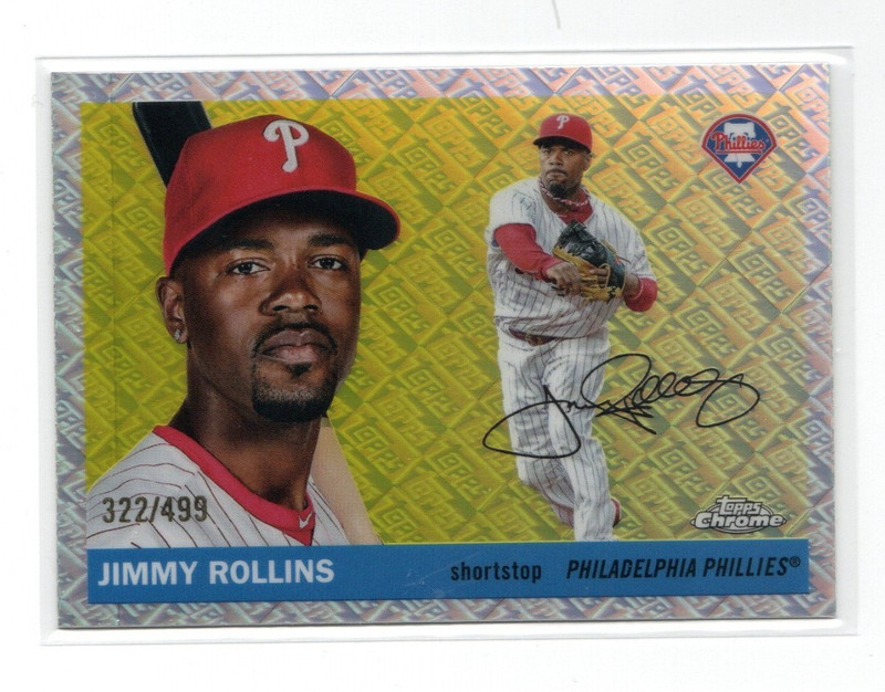 JIMMY ROLLINS 2025 Topps Chrome Platinum LOGOFRACTOR REFRACTOR 322/499 Phillies