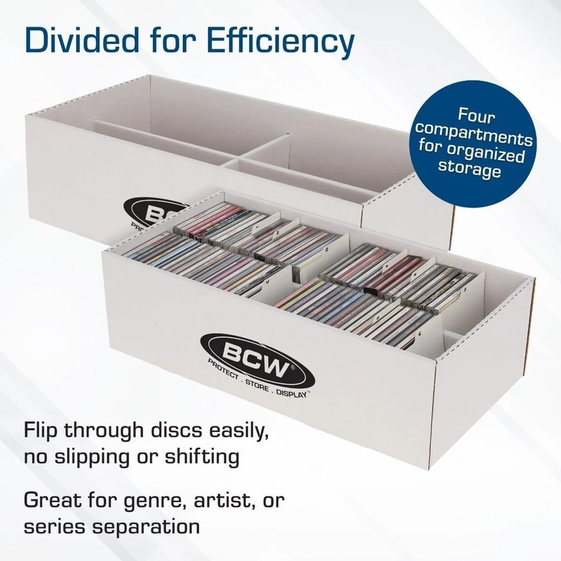(1x) BCW CD Storage Box- Corrugated Cardboard Storage Box