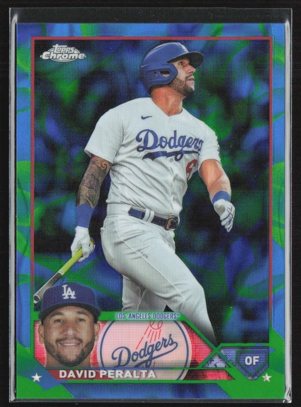 David Peralta 2023 Topps Chrome Update Blue Green Lava Lamp /125 #USC147 Los