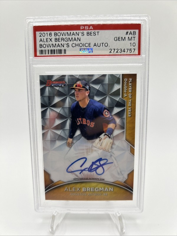 2016 Bowman’s Best – Best of 2016 Autographs Alex Bregman #B16-AB Orange /50