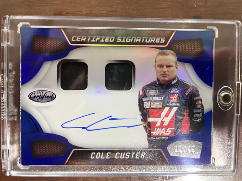 Cole Custer — 2018 Certified Signature Swatches #CSS-CC /49 (11/49)