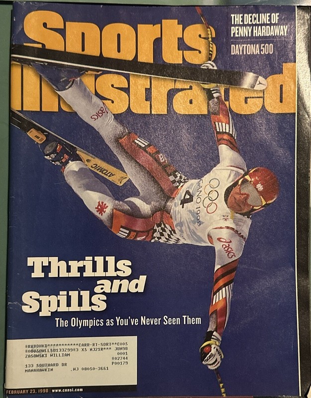 Hermann Maier Skiing Sports Illustrated 2/23/98 Winter Olympics Penny Hardaway