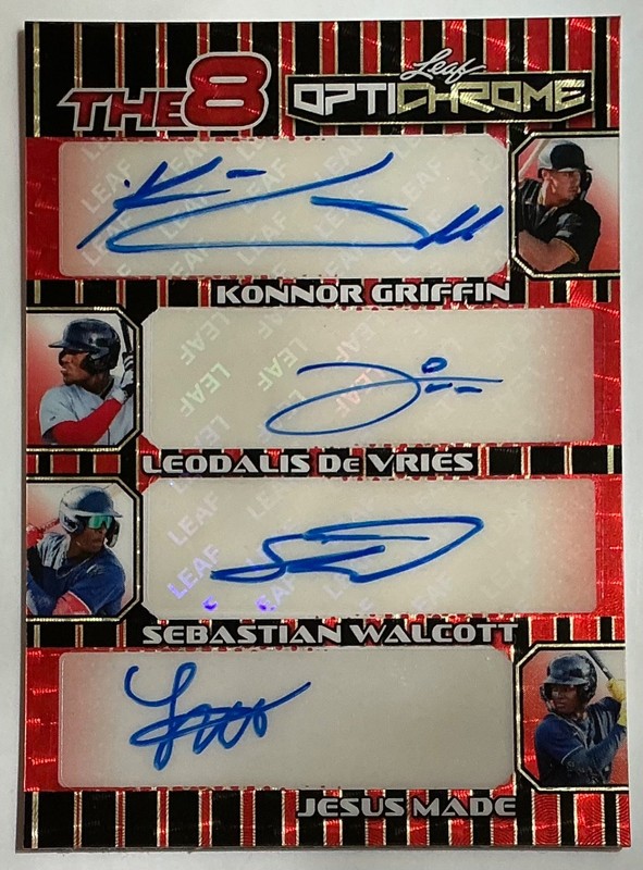 2025 Leaf Optichrome Konnor Griffin Made Bazzana 8 Auto Autograph SUPER #d 1/1