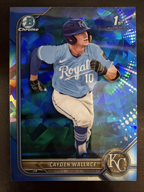 Cayden Wallace 2022 1st Bowman Chrome Draft Sapphire Edition Card #BDC-12