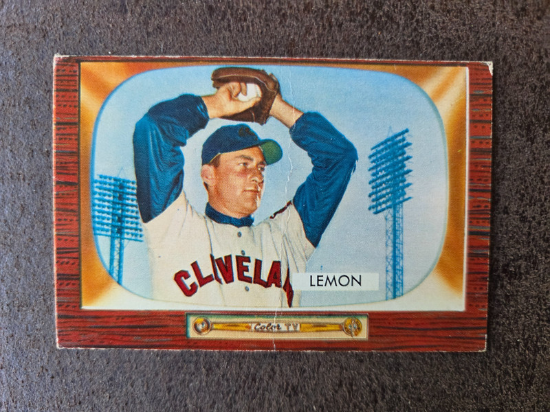1955 Bowman Baseball Bob Lemon #191 – Cleveland Indians