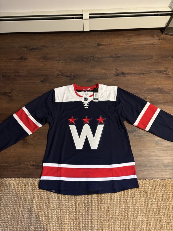 NHL Washington Capitals Third Jersey Navy Red White Size 54