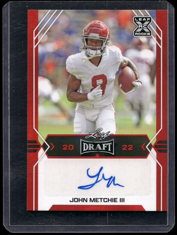 2022 Leaf Draft #BA-JM1 John Metchie III Autographs Red