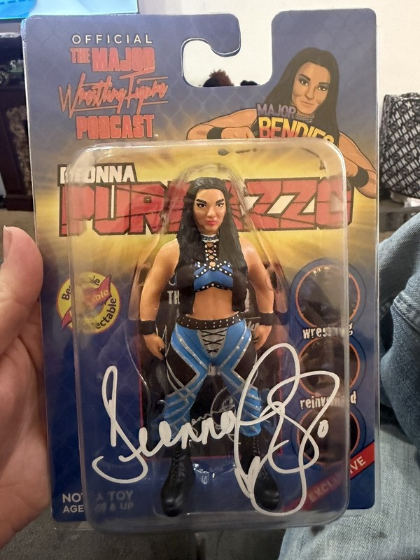 Deonna Purrazzo Signed Major Wrestling Figure Podcast Bendies Autographed