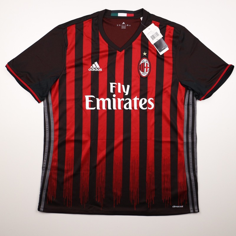 AC Milan 2016/17 Home Adidas Climacool Authentic Soccer Jersey Men’s XL AP7964