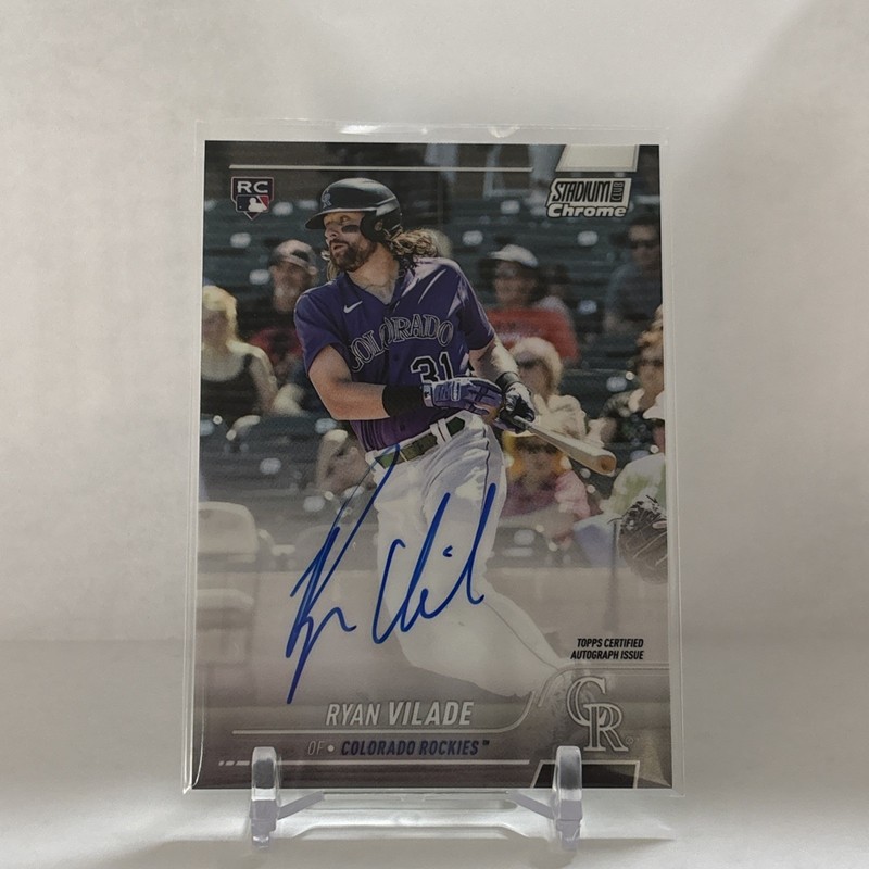 2022 Stadium Club Refractor RC Autographs Ryan Vilade Rookie Auto Rockies