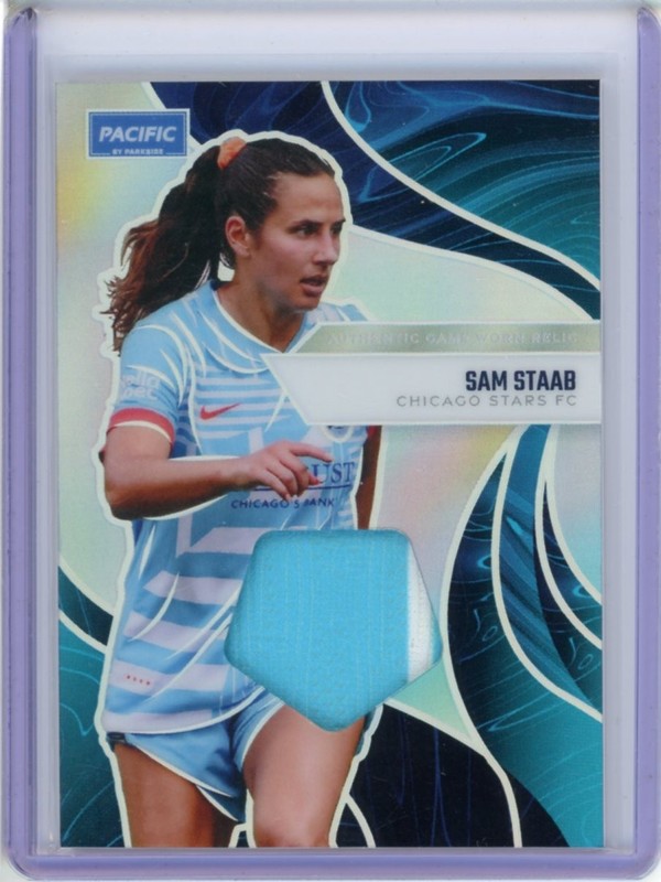 2025 PARKSIDE PACIFIC NWSL GAME WORN PATCH SAM STAAB gallery