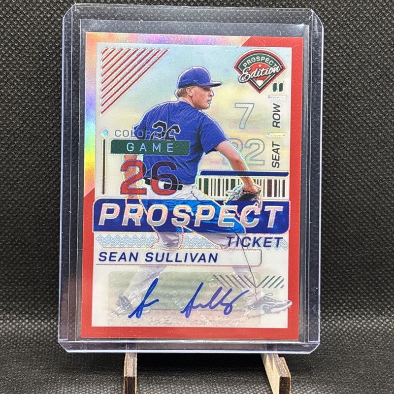 2024 Panini Prospect Edition Sean Sullivan Prospect Ticket Auto Holo Red /199