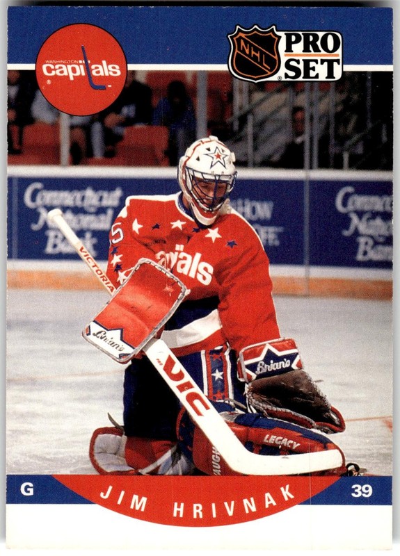1990-91 Pro Set #646 Jim Hrivnak Washington Capitals Rookie NHL Hockey