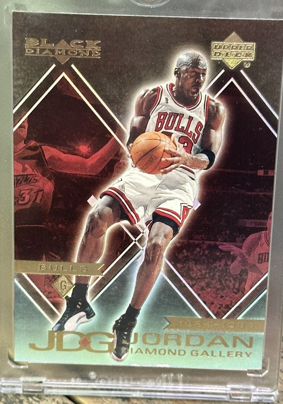 Michael Jordan Card REFRACTOR RAINBOW HOLO FOIL RARE INSERT BULLS JERSEY #23 gallery