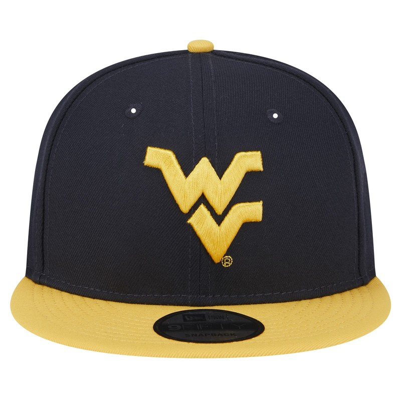 Men's New Era Navy/Gold West Virginia Mountaineers Two-Tone 9FIFTY Snapback Hat gallery