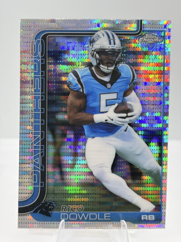 2025 Topps Chrome Rico Dowdle #43 Pulsar Refractor