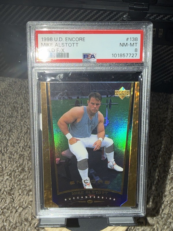 1998 U.D. Encore Gold F/X /125 Mike Alstott #138 PSA 8 Pop 4 None Higher