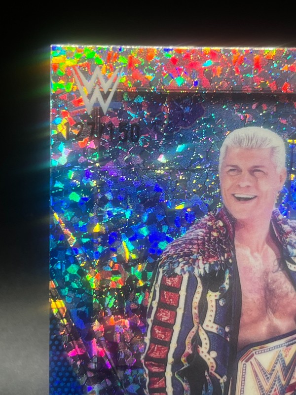 2026 WWE Topps Chrome, Cody Rhodes, Blue Mini Diamond Refractor #/150 gallery
