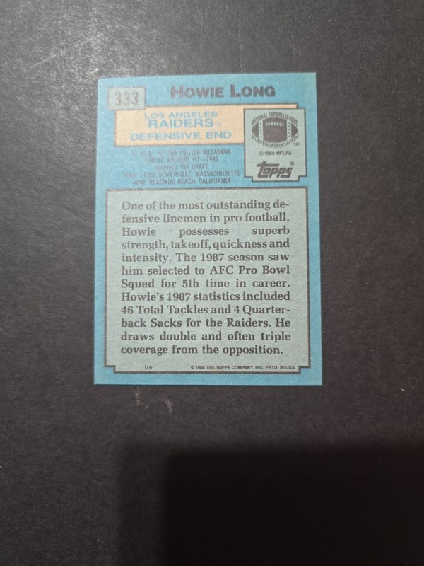 1988 Topps #333 Howie Long gallery