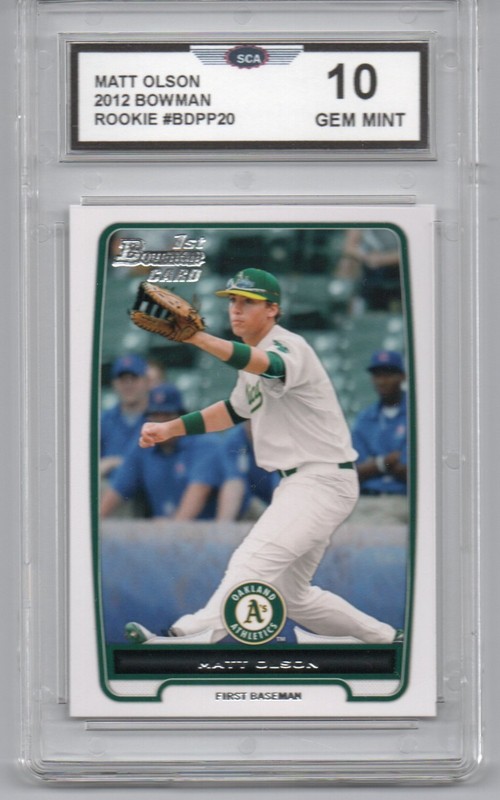 2012 BOWMAN MATT OLSON ROOKIE BASEBALL CARD ATLANTA BRAVES FIRST BASEMAN