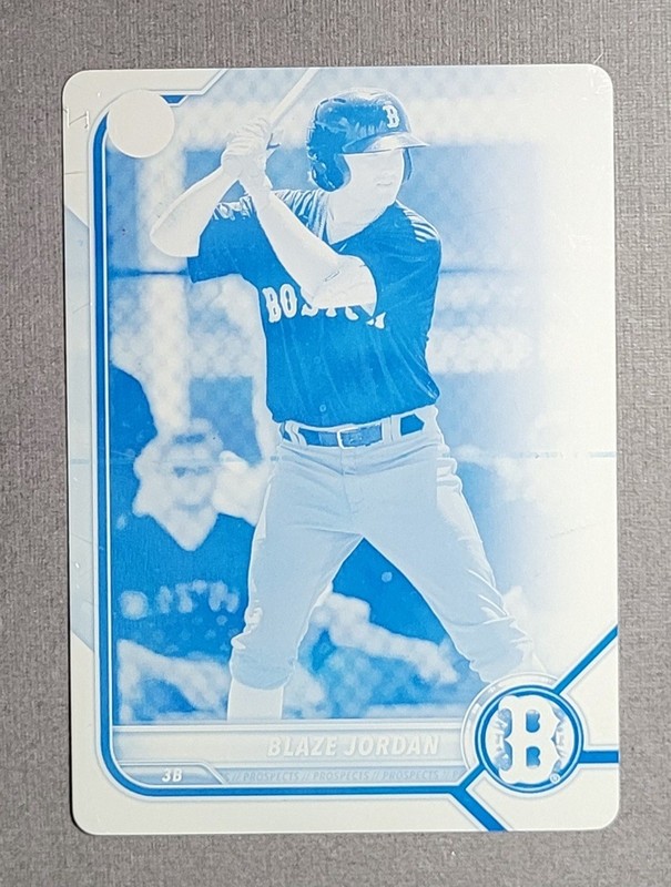 2022 Bowman Blaze Jordan Cyan Printing Plate 1/1