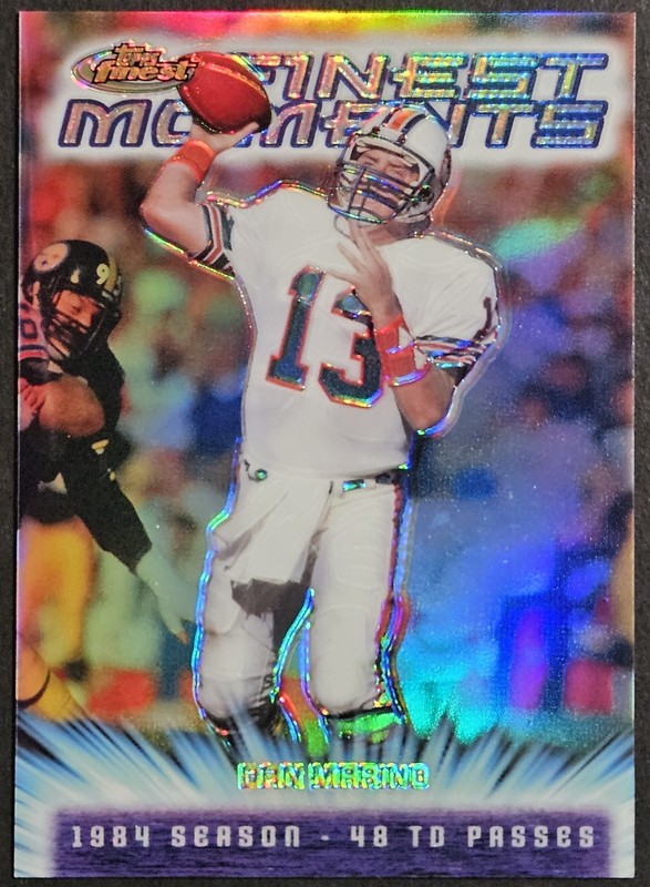2000 Topps Finest Finest Moments Refractor #FM4 Dan Marino Miami Dolphins HOF