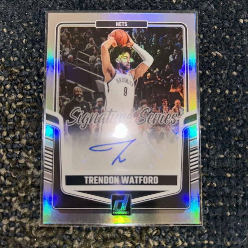 2024-25 Panini Donruss Signature Series Trendon Watford #SS-8 Auto BROOKLYN NETS