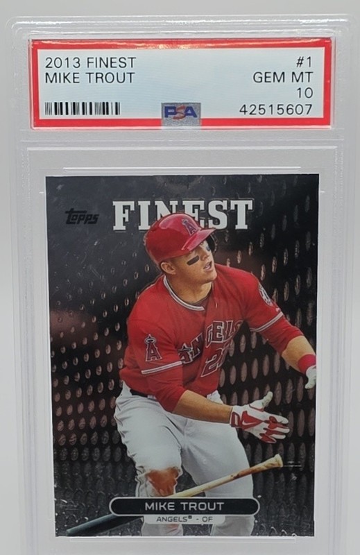 2013 Topps Finest Mike Trout PSA 10 Los Angeles Angels