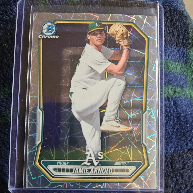 2025 Bowman Draft Jamie Arnold 1st Lazer Refractor #BDC-30 Athletics