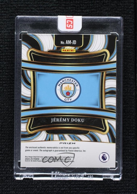 2024-25 Panini Select Premier League Memorabilia Jeremy Doku #AM-JD Auto 16wc gallery
