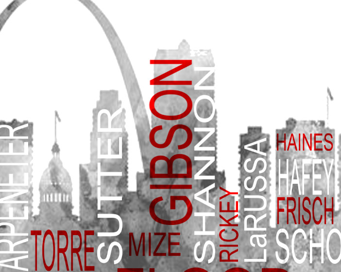 St Louis Cardinals Hall of Fame Arch Skyline Wall Art Baseball Decor Busch Stan gallery