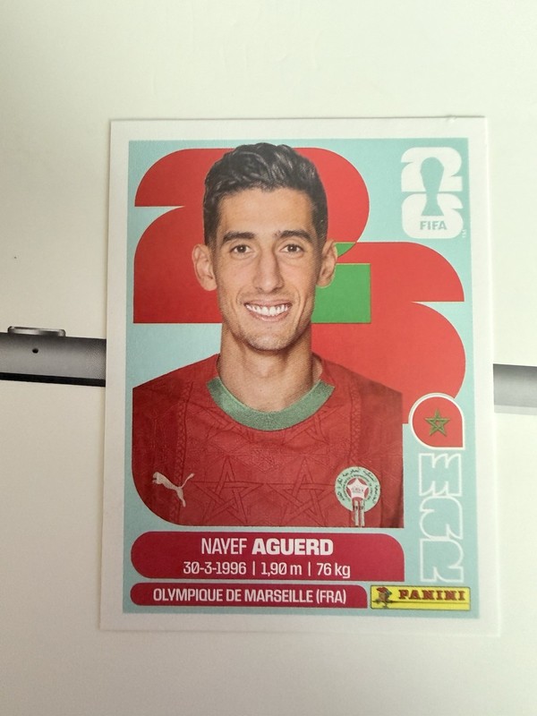 2026 Panini FIFA World Cup Sticker Nayef Aguerd #MAR 6 – Morocco