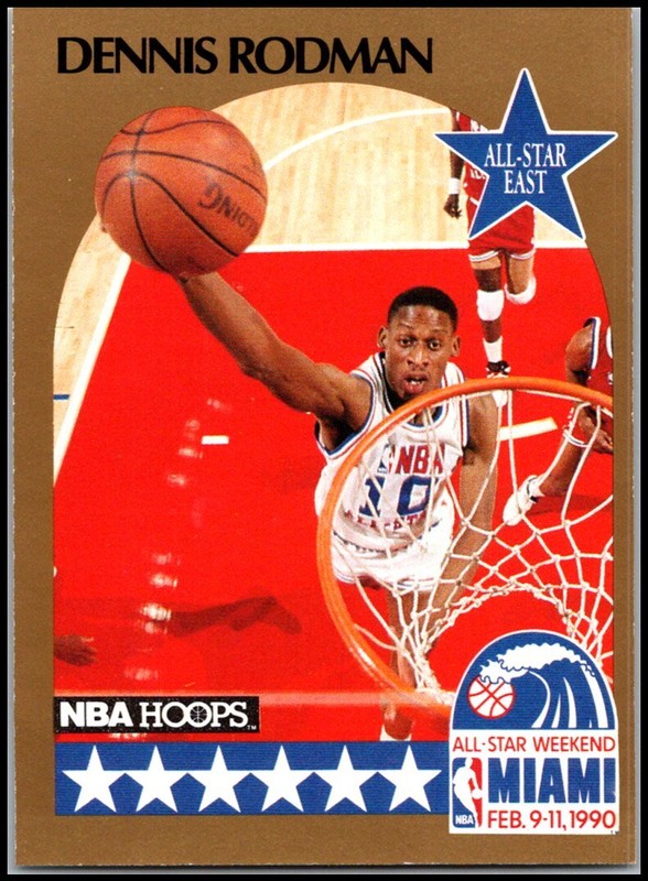 1990-91 NBA Hoops #10 Dennis Rodman – All-Star HOF FREE SHIPPING!